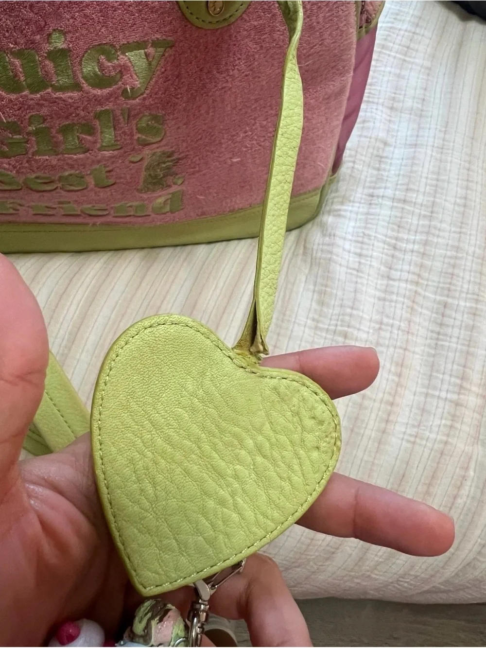 Vintage Juicy Couture pink and green Girl's Best Friend dog carrier